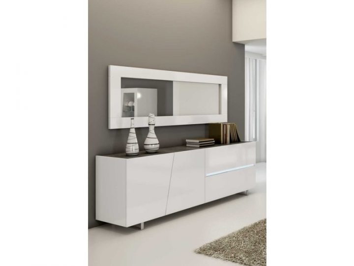 Buffet Bahut Blanc Laqué Design Joshua – Vente De encequiconcerne Buffet Blanc Laque Conforama