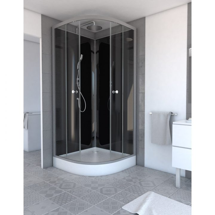 Cabine De Douche 1/4 De Cercle L.90 X L.90 Cm, Eclipse encequiconcerne Douche Anti Calcaire Leroy Merlin