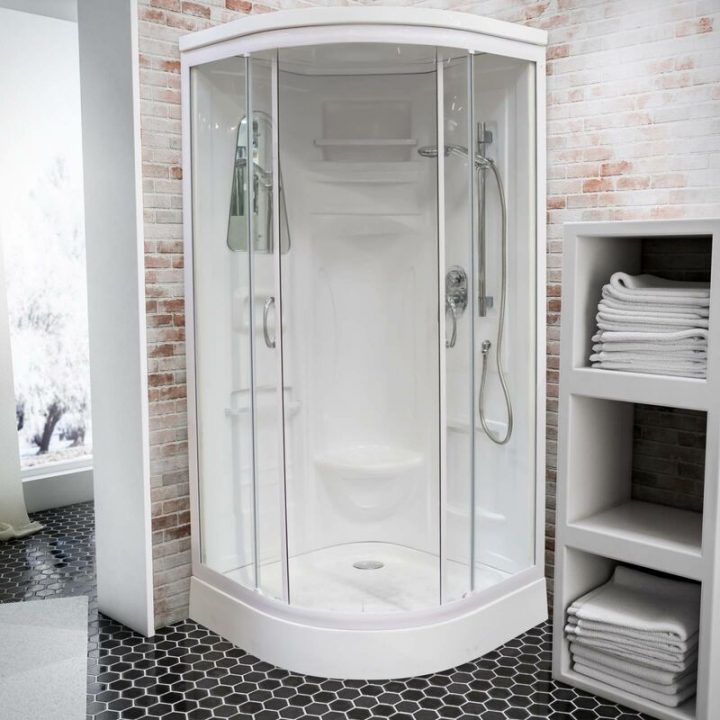 Cabine De Douche Intégrale Arrondie, 90X90 Cm, Cabine De avec Cabine De Douche Intégrale 120X80 Pas Cher