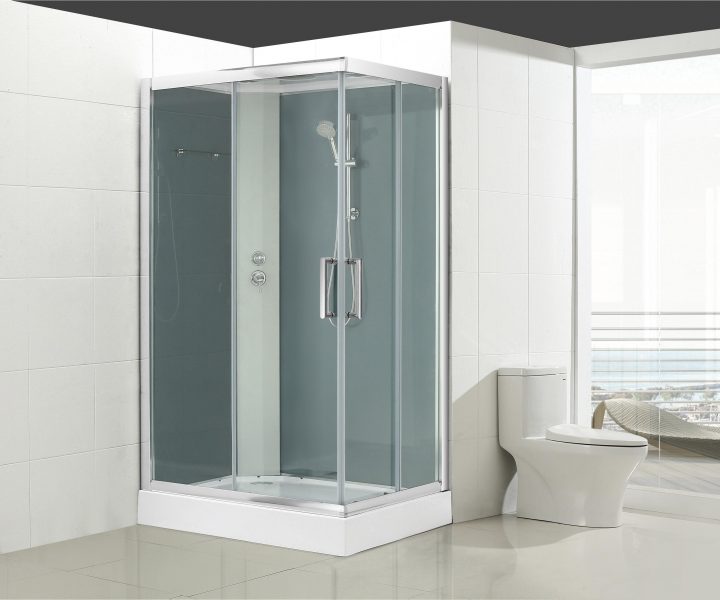 Cabine De Douche L.120 X L.90 Cm, Verre Transparent, Quad tout Douche Anti Calcaire Leroy Merlin