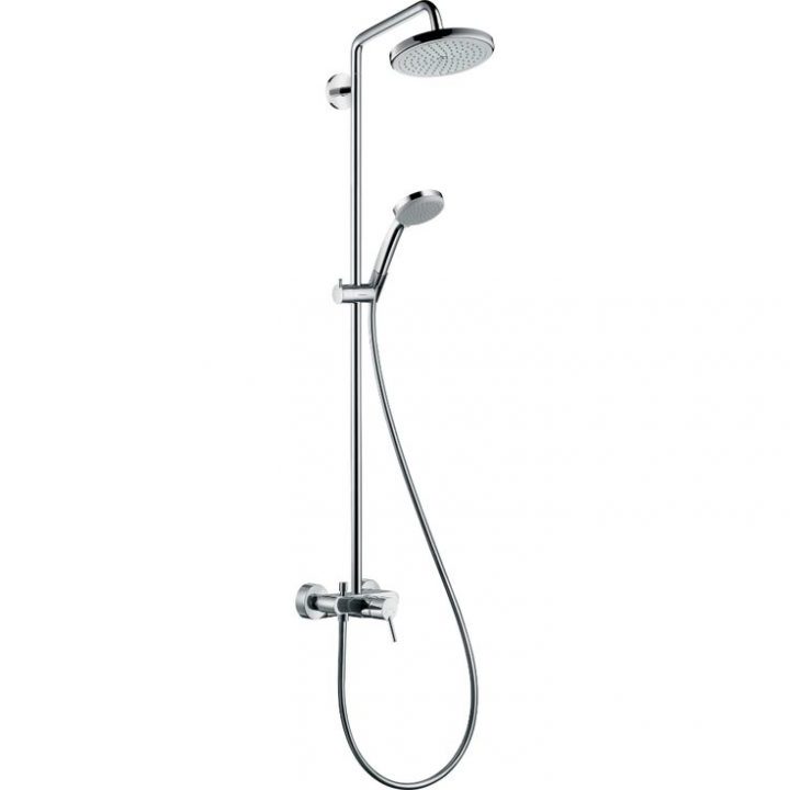 Colonne De Douche Avec Robinetterie, Hansgrohe Verso 220 avec Tête De Douche Leroy Merlin