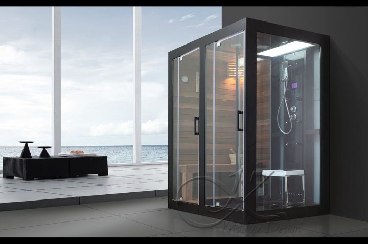 Douche Balnéo Sauna Hammam 'Black Loxia', Modèle Grand encequiconcerne Cabine Douche Ikea Maroc