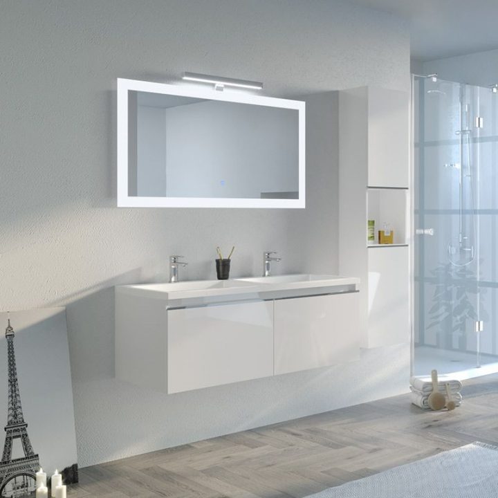 Ensemble De Meuble Vasque 120Cm, Meuble De Salle De Bain pour Meubles De Salle Bain Amazone