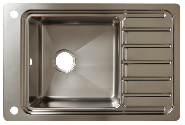 Évier À Encastrer "Romesco" Inox 1 Cuve Dim. L. 51,1 X L intérieur Évier 60 Cm Brico Dépôt