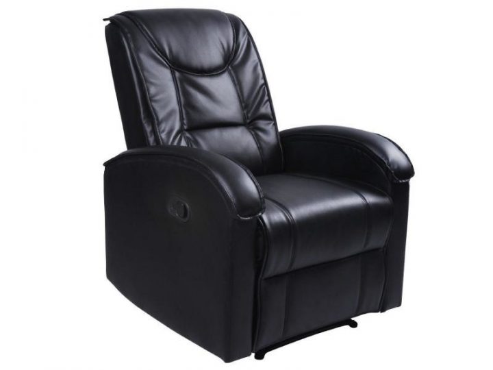 Fauteuil De Relaxation Détente Tv Avec Repose Pied Noir encequiconcerne Housse De Fauteuil Relax Conforama