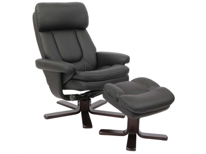 Fauteuil Relaxation + Repose-Pieds Charles Coloris Noir pour Housse De Fauteuil Relax Conforama