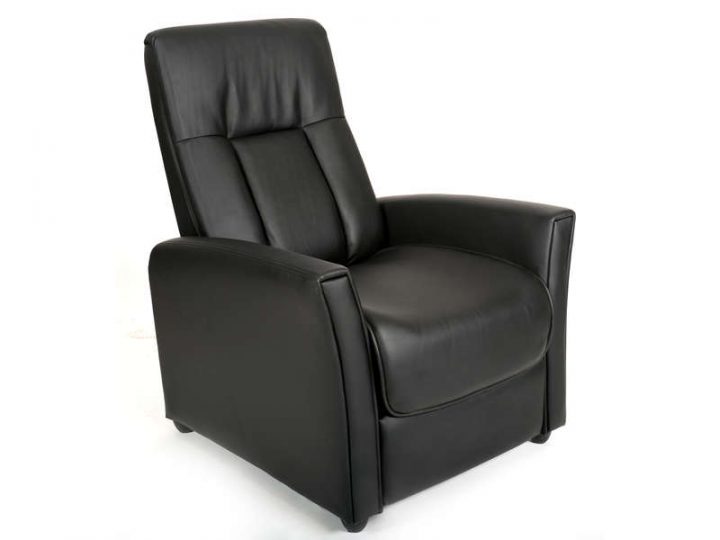 Fauteuil Relaxation Zeni Coloris Noir En Tissu/Pu – Vente concernant Housse De Fauteuil Relax Conforama