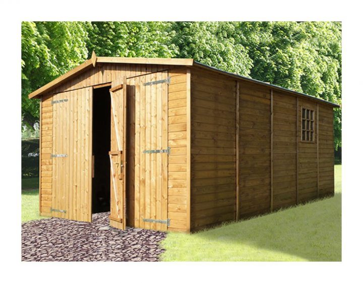 Jardin ᐅ Garage En Bois Traité Autoclave 3M X 6M tout Chalet Jardin Boutique