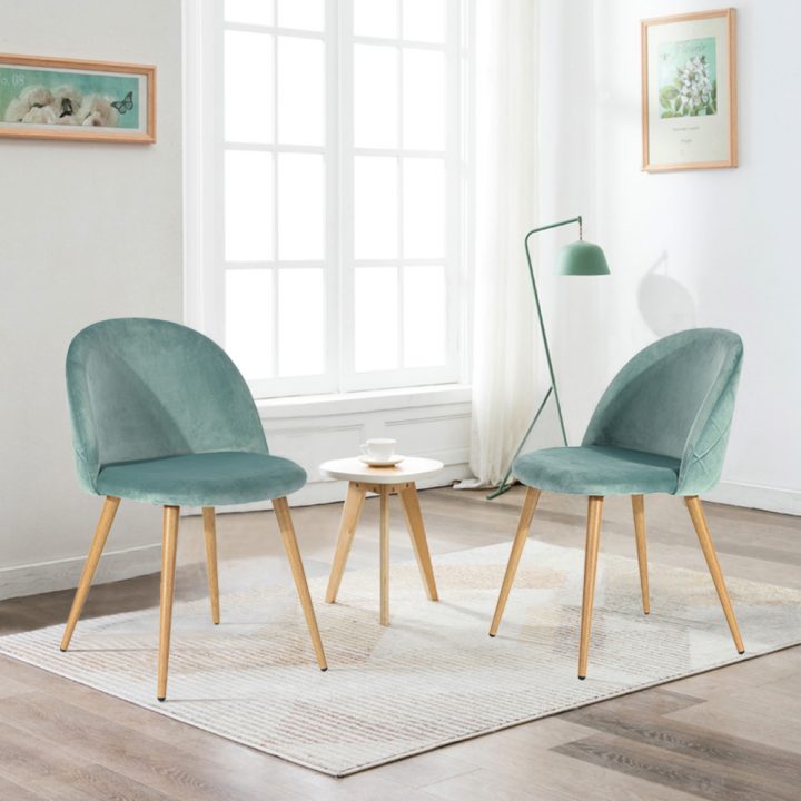 Lot De 2 Chaises De Salle A Manger Vert Velours – Vente De concernant Chaises Salle À Manger Conforama