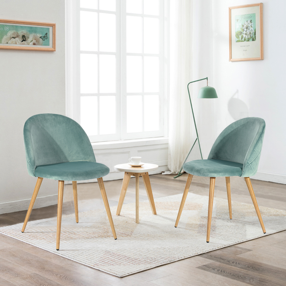 Lot De 2 Chaises De Salle A Manger Vert Velours - Vente De concernant Chaises Salle À Manger Conforama