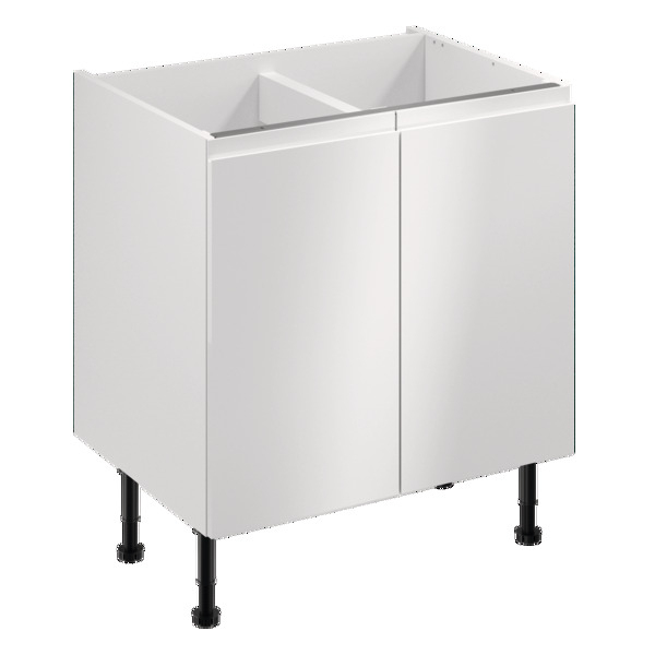 Meuble Bas "Garcinia" Blanc L 80 Cm 2 Portes – Brico Dépôt encequiconcerne Meuble Four Encastrable Brico Depot