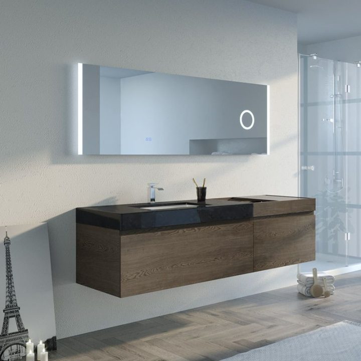 Meuble De Salle De Bain 180 Cm Design, Meuble De Salle De avec Meubles De Salle Bain Amazone