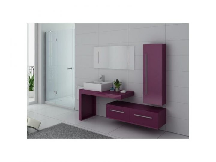 Meuble De Salle De Bain Dis9250 Aubergine – Vente De tout Meuble Salle De Bain Conforama