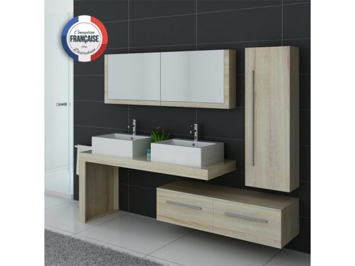 Meuble De Salle De Bain Dis9350 Scandinave – Vente De tout Meuble Salle De Bain Conforama