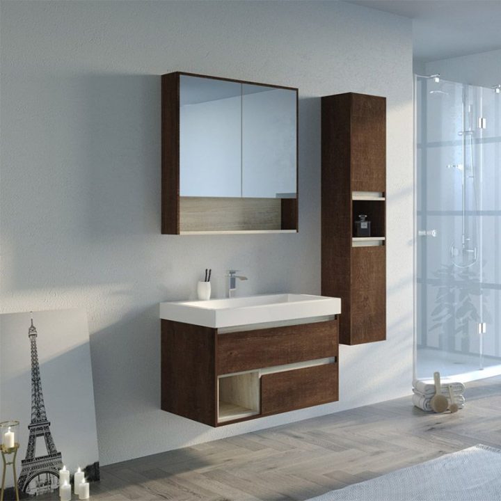 Meuble Et Lavabo Pour Salle De Bain 80 Cm, Meuble Et serapportantà Meubles De Salle Bain Amazone