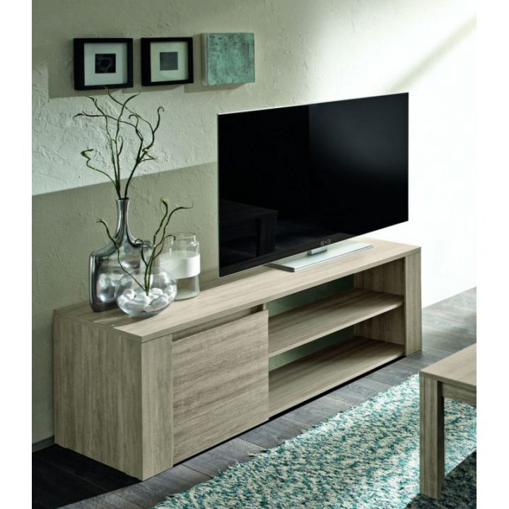 Meuble Tv Contemporain 130 Cm Jessica | Matelpro tout Meuble Tv Hauteur 70 Cm