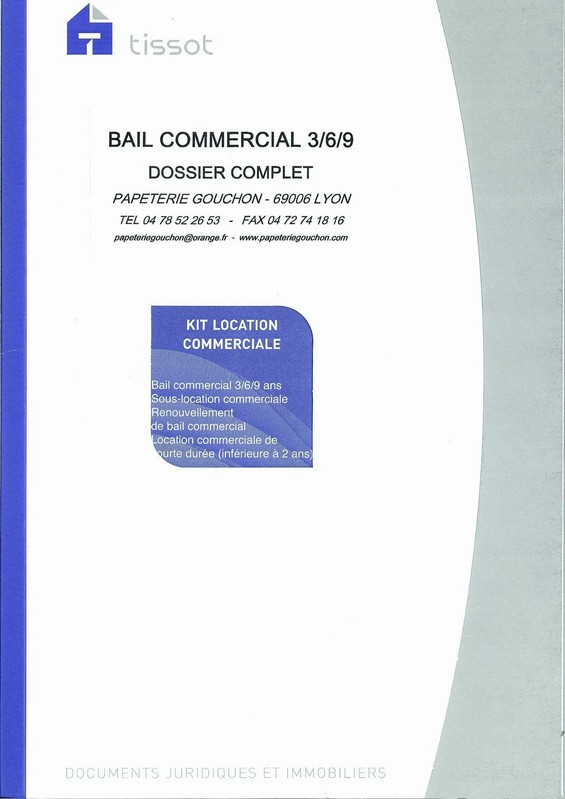 Modele De Bail Commercial : Contrat De Bail 3/6/9 En Vente avec Kit Location Gratuit