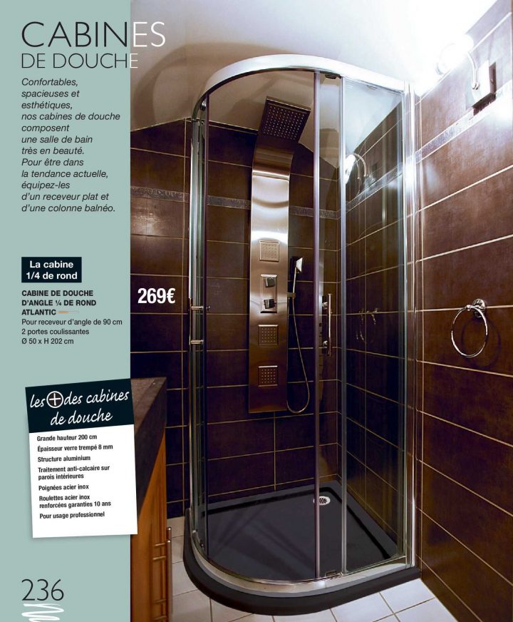 Offre Cabine De Douche D'Angle 1-4 Rond Atlantic Chez intérieur Cabine Douche Ikea Maroc