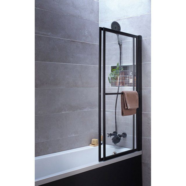 Pare-Baignoire 2 Volets Pivotant Coulissant 140 X 123Cm avec Pare Baignoire Leroy Merlin