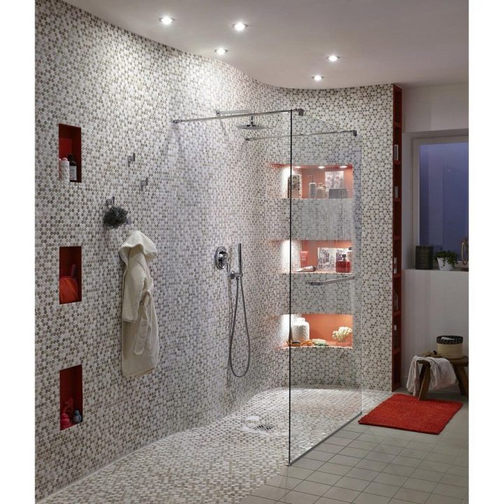 Paroi De Douche À L'Italienne Cube Central – Soldes Paroi concernant Paroi De Douche Leroy Merlin