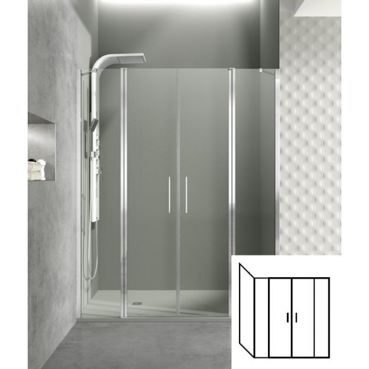 Paroi De Douche D'Angle Portes Battantes Helia G 70 X 180 avec Paroi De Douche 120X90 Brico Dépôt