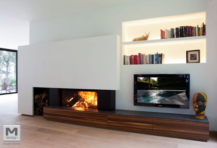 Pin On Cheminées Design – Design Fireplace tout Meuble Tv Avec Cheminée Électrique