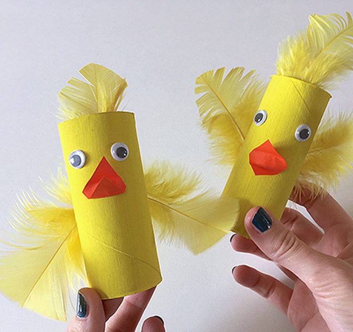 Poussins De Pâques En Rouleau De Papier Toilette encequiconcerne Bricolage Rouleau Papier Toilette Animaux