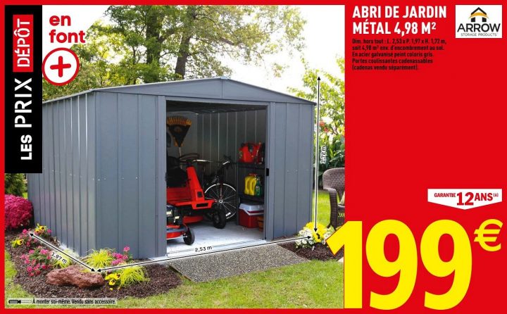 Promotion Brico Depot: Abri De Jardin Métal – Arrow avec Poubelle De Jardin Brico Depot