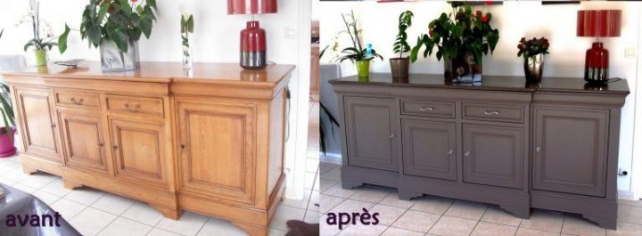 Repeindre Un Buffet En Chene Peindre Armoire 3 Meubles encequiconcerne Repeindre Meuble Merisier