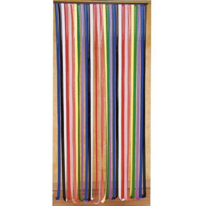 Rideau De Porte Lanières Plastique Multicolore – 4707 avec Rideau Plastique Transparent