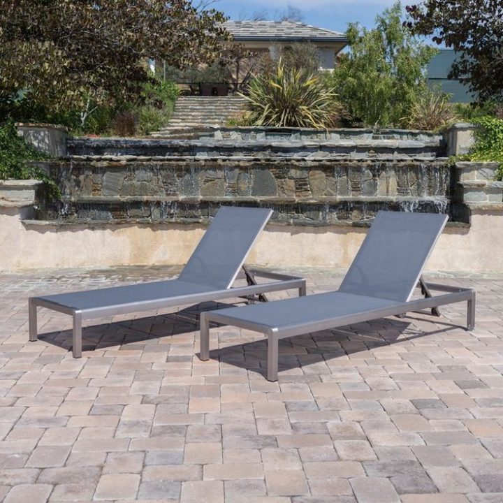 Royalston Mesh Chaise Lounge Set | Lounge Chair Outdoor intérieur Royalston Mesh Chaise Lounge Set