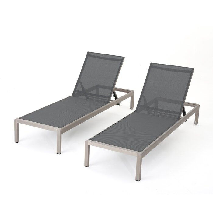 Royalston Mesh Chaise Lounge Set & Reviews | Allmodern encequiconcerne Royalston Mesh Chaise Lounge Set