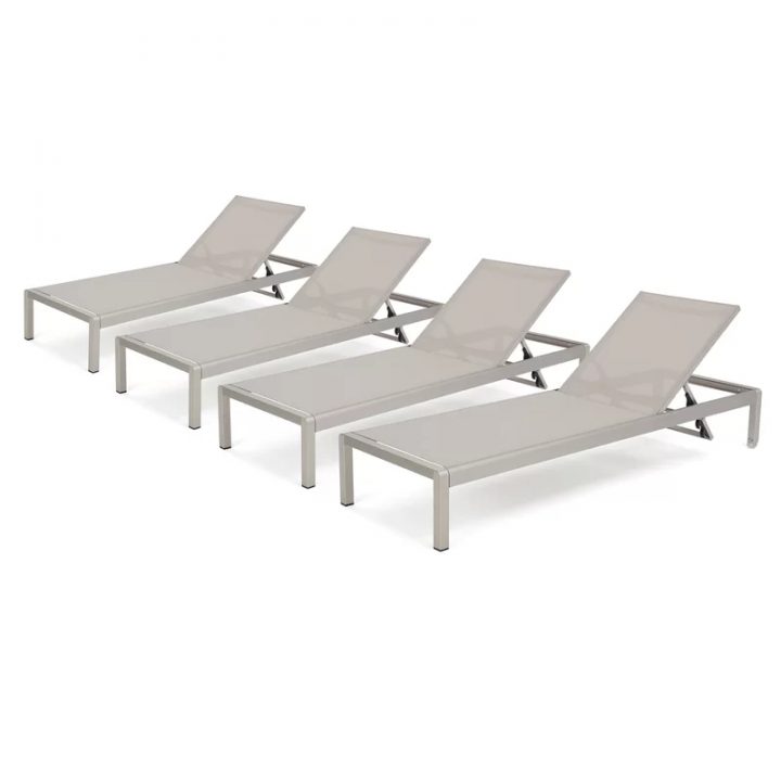 Royalston Mesh Sun Lounger Set & Reviews | Allmodern concernant Royalston Mesh Chaise Lounge Set