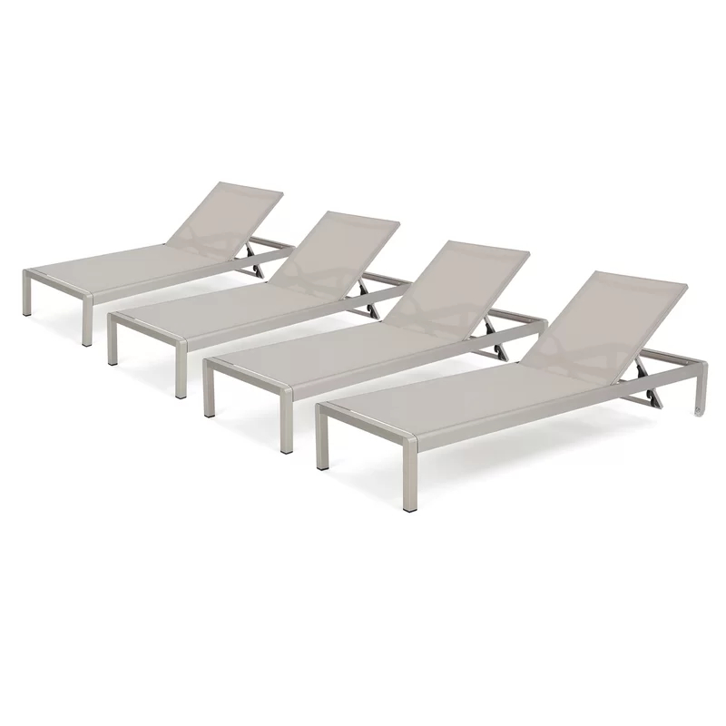 Royalston Mesh Sun Lounger Set &amp; Reviews | Allmodern concernant Royalston Mesh Chaise Lounge Set