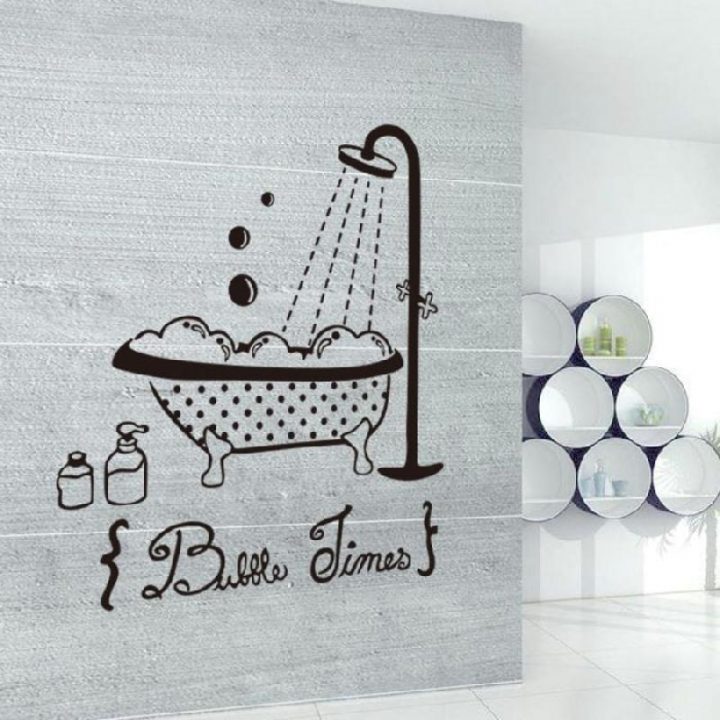 Sticker Adhésif Déco Salle De Bain (57 X 71 Cm) – Stickers tout Stickers Règlement Salle De Bain