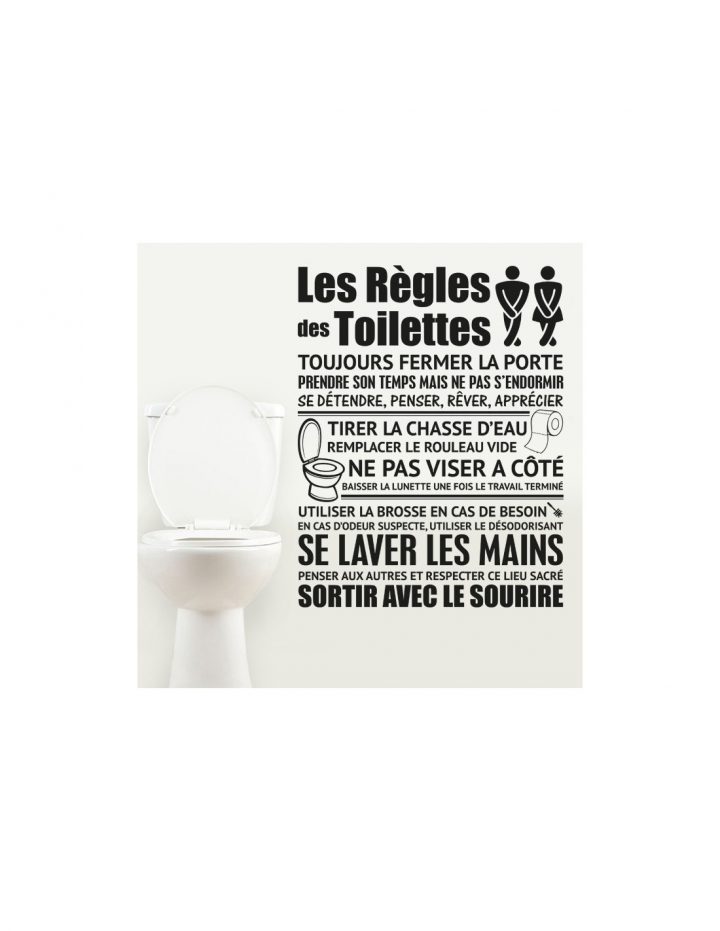 Sticker Les Règles Des Toilettes – Stickers Muraux concernant Affiche Toilette Propre Humour