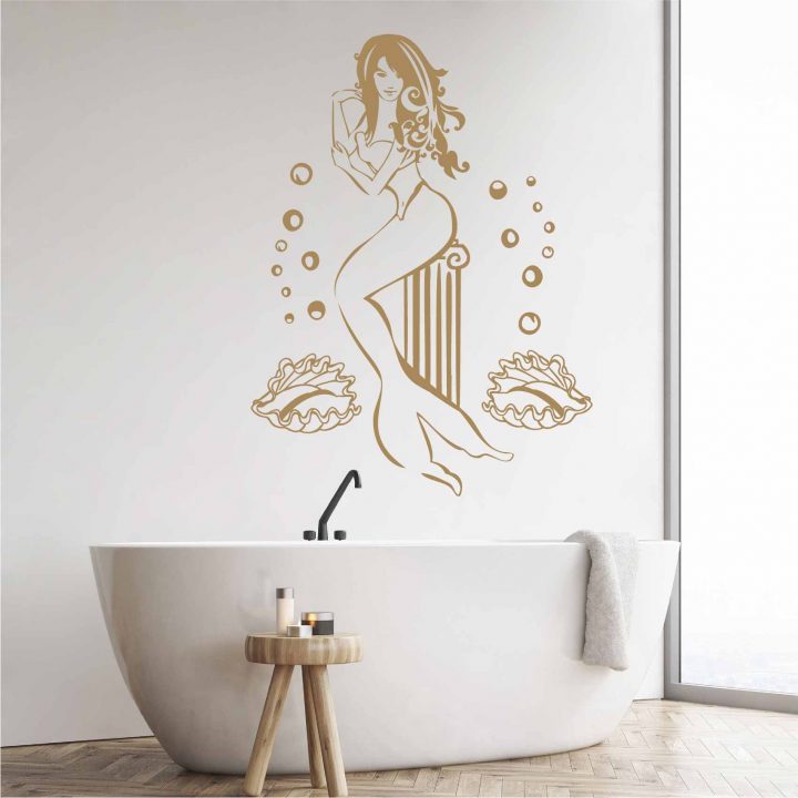 Stickers Sirène Salle De Bain – Autocollant Muraux Et Deco pour Stickers Règlement Salle De Bain