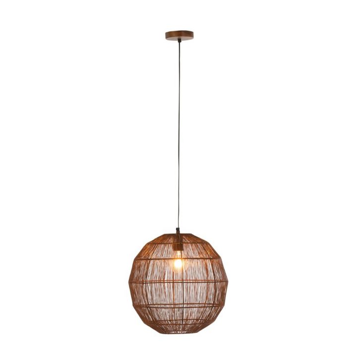 Suspension Boule 40 Cm En Métal Rouille | Maison Et Styles avec Boule Décorative Métal Rouillé