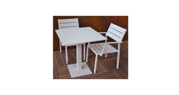 Table Extérieure De Bistrot Plateau Pliant 70 X 70 Cm L concernant Table Carrée Avec Pied Central