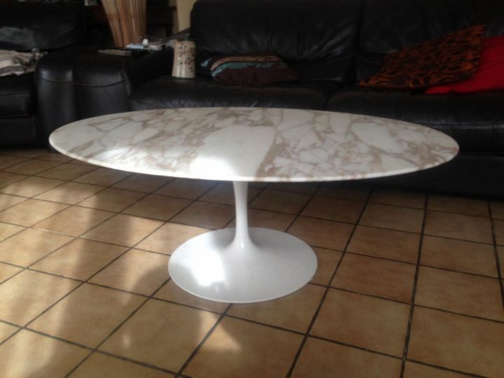 Table Ovale Marbre Roche & Bobois Knoll avec Table Florence Knoll Roche Bobois