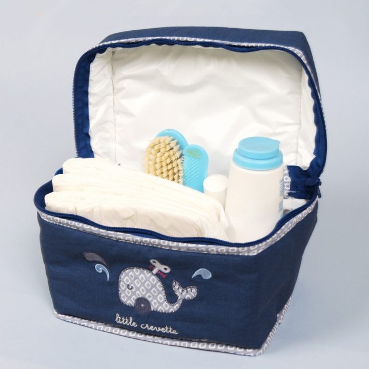 Trousse De Toilette Bébé Bleue Baleine| Little Crevette destiné Trousse De Toilette Little Crevette