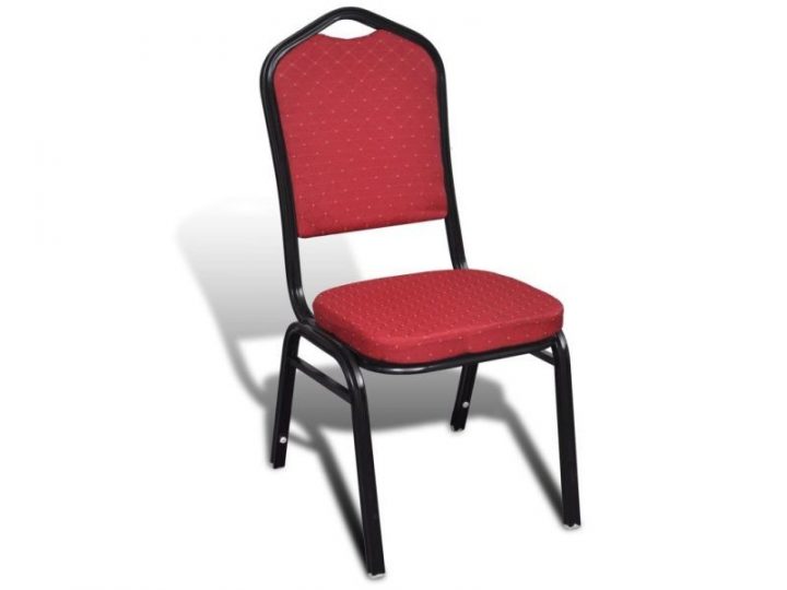 Vidaxl Chaises De Salle À Manger 30 Pcs Rouge Tissu 270650 tout Chaises Salle À Manger Conforama