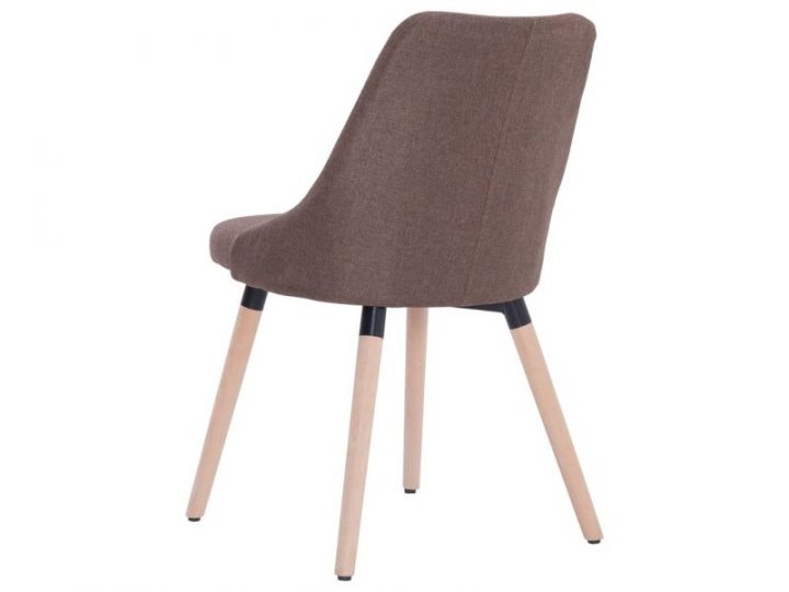 Vidaxl Chaises De Salle À Manger 6 Pcs Marron Tissu 277022 serapportantà Chaises Salle À Manger Conforama