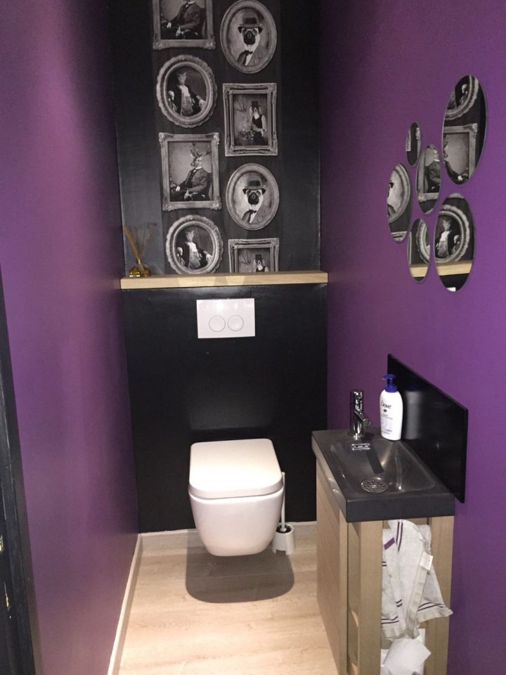 Wc Made In Moi Wc Suspendu Peinture Prune Leroy Merlin encequiconcerne Rehausseur Toilette Adulte Leroy Merlin