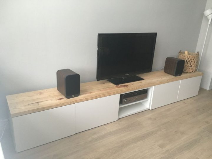 meuble tv bois blanc ikea