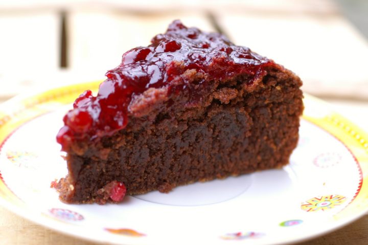 kuchen mit preiselbeeren aus dem glas