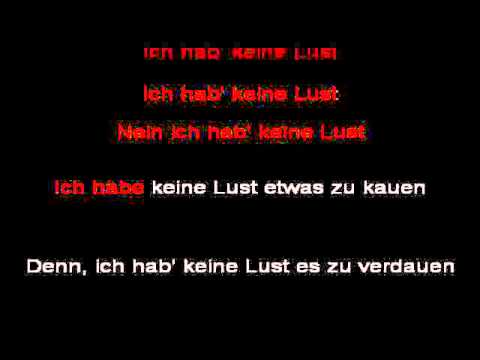 rammstein keine lust lyrics