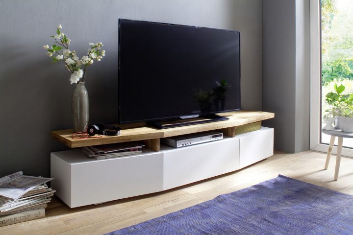 meuble tv blanc mat