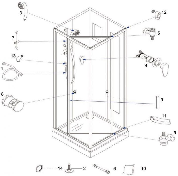 Alterna – Barre De Douche Complète Pour Cabine Primeo tout Pieces Detache Pour Cabine Douche Sensa Kalikali