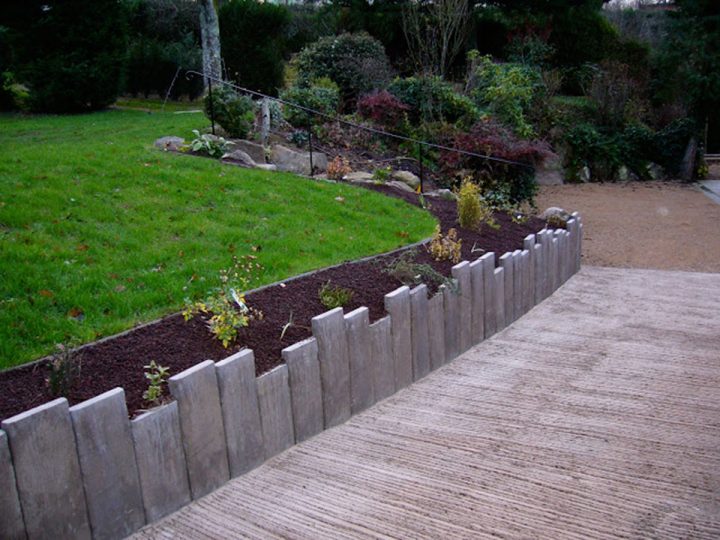 Amenagement Jardin Muret intérieur Bordure Bois Jardin Castorama